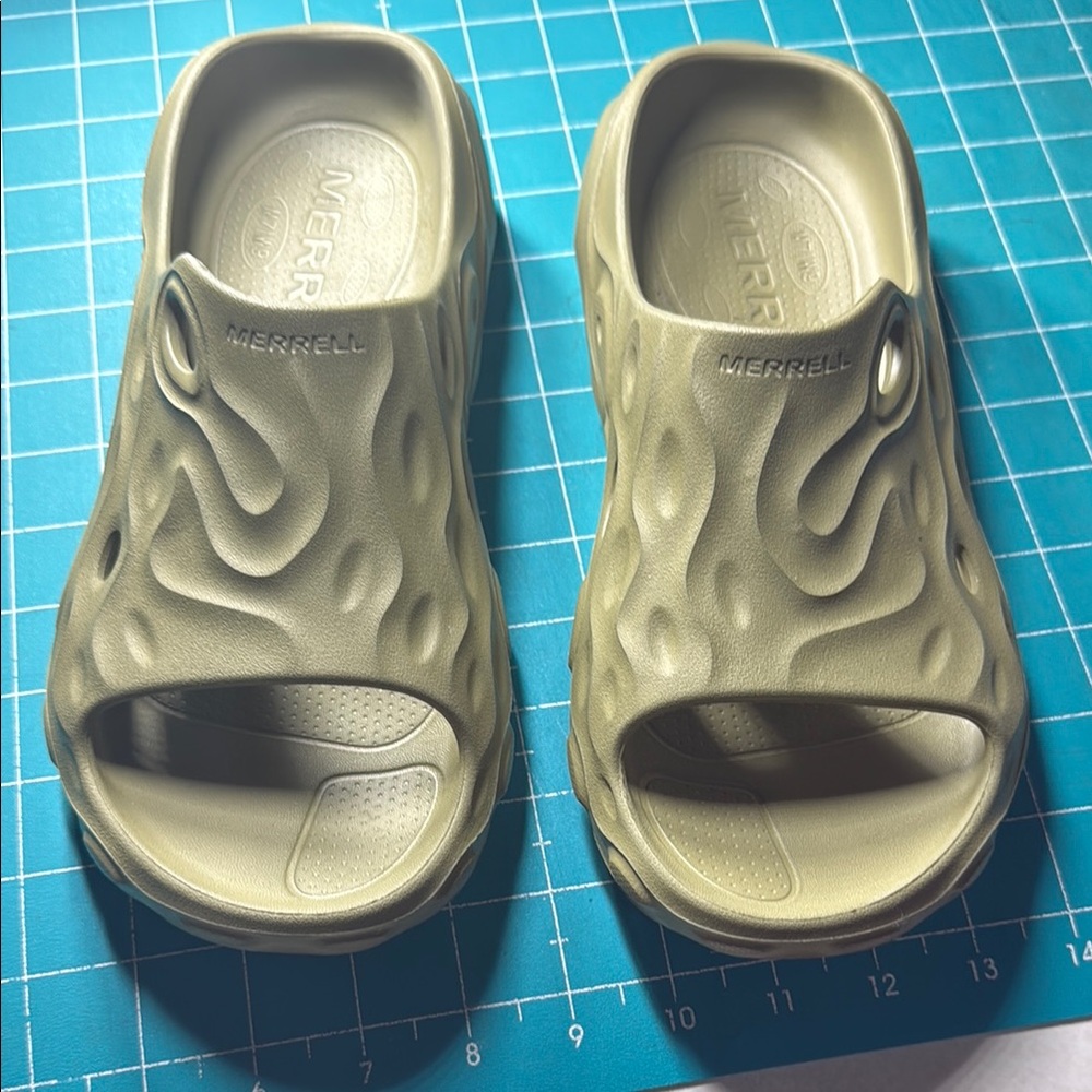 Merrell Mosstone/Green Khaki Hydro Slide 2  Slip-On Comfy Shoes Men’s 7 Ladies 9